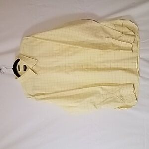 J.Crew Men's Ylw/Blu Check Striped Long Sleeve Dress Shirt Sz XL